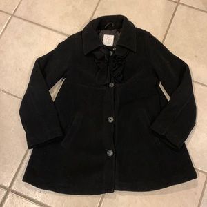EUC Children’s Place black fleece coat sz 7/8